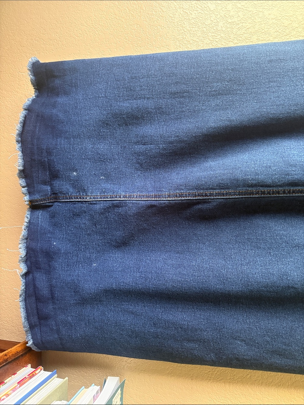 Women's Dark Blue Denim Maxi Skirt - Picture 8 of 8
